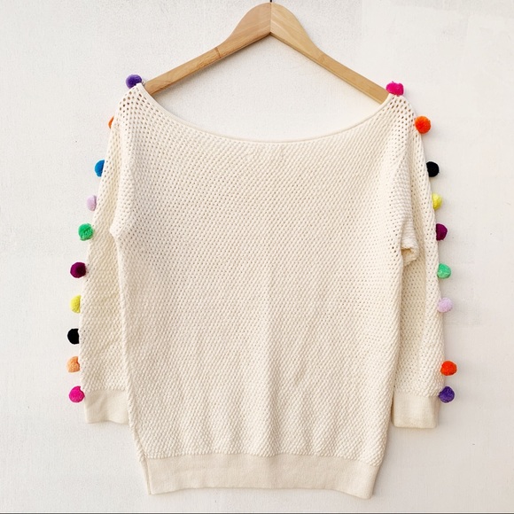 ANTHROPOLOGIE Emilia Pommed Knit Pullover Sweater - Picture 4 of 16